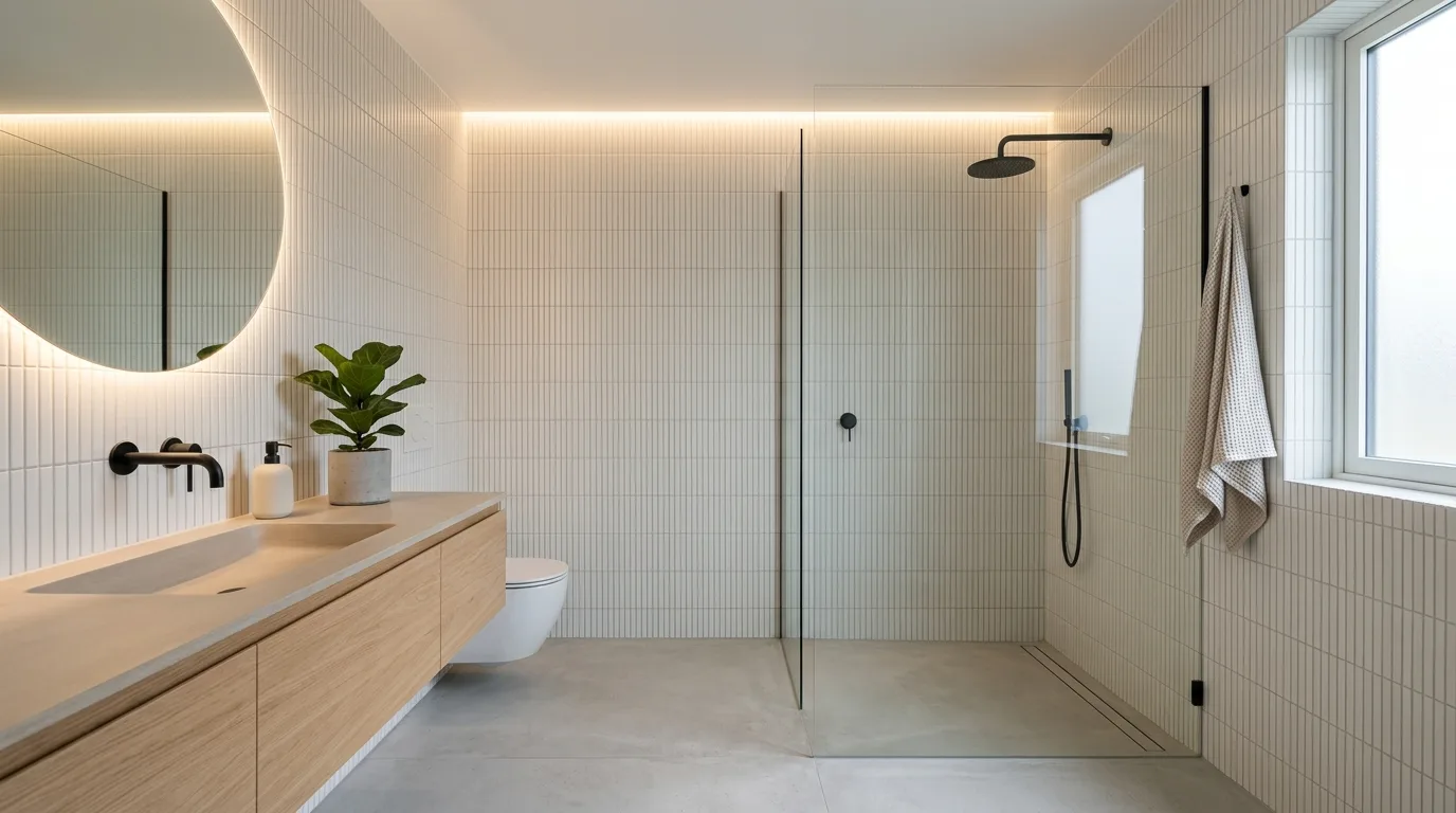 12 Trendy Vertical Bathroom Tiles Are In for a Modern Look inspiration image 8