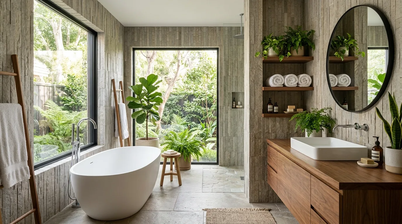 12 Trendy Vertical Bathroom Tiles Are In for a Modern Look inspiration image 9