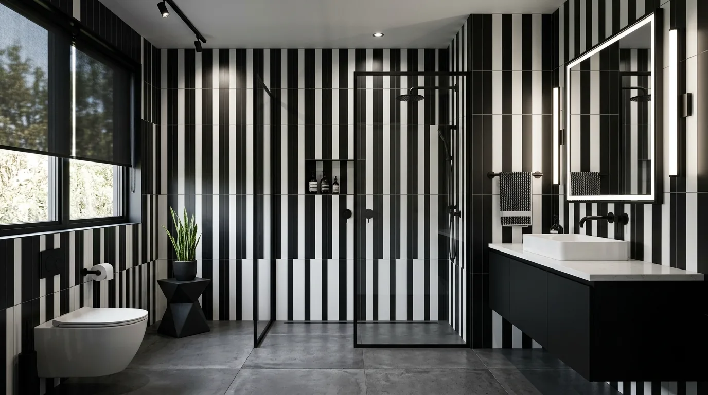 12 Trendy Vertical Bathroom Tiles Are In for a Modern Look inspiration image 10