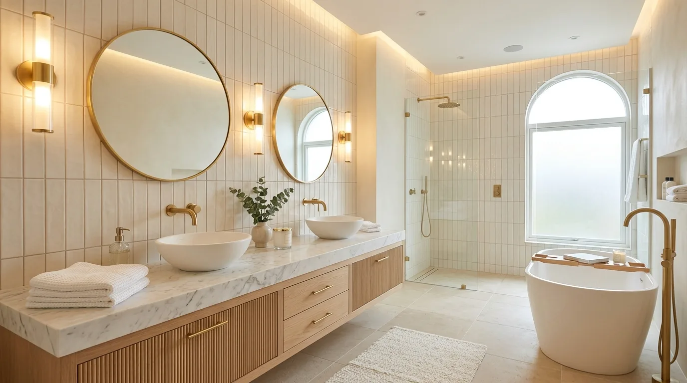 12 Trendy Vertical Bathroom Tiles Are In for a Modern Look inspiration image 12