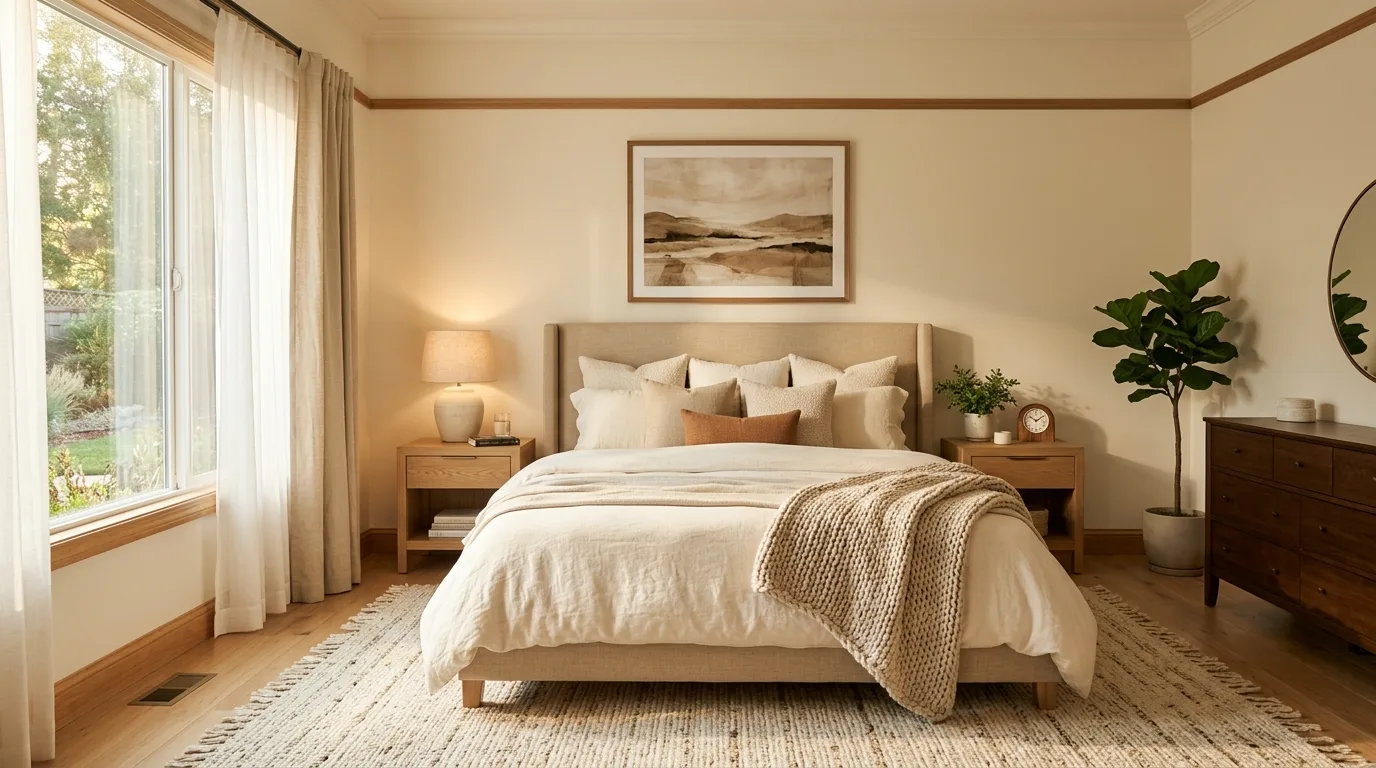 13 Warm Neutral Bedroom Ideas for a Calm and Cozy Sanctuary hero image