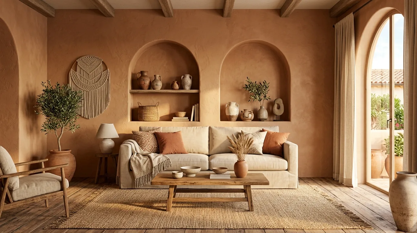 13 Warm Terracotta Living Room Ideas for an Earthy Mediterranean Vibe hero image