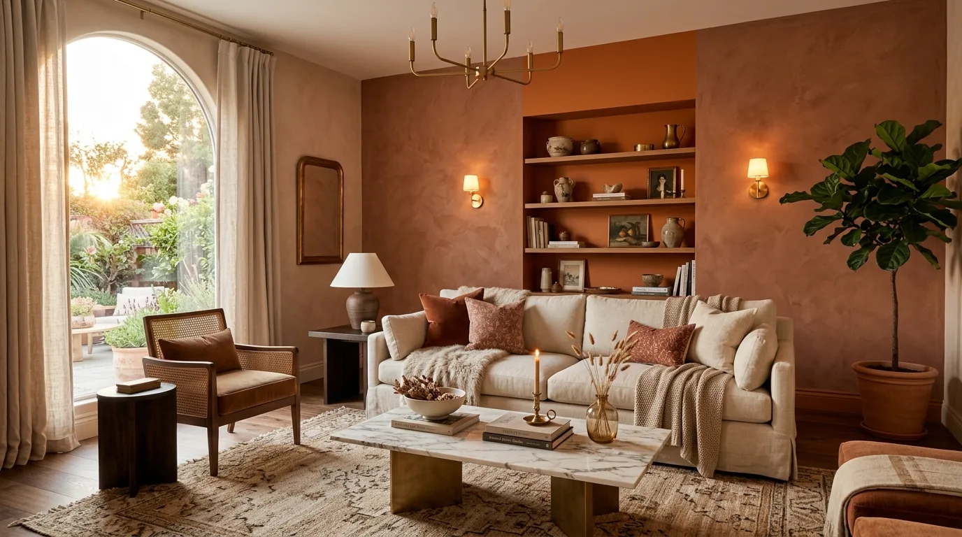 13 Warm Terracotta Living Room Ideas for an Earthy Mediterranean Vibe inspiration image 3