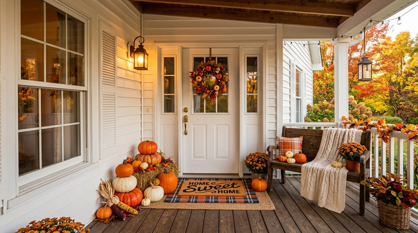 13 Welcoming Fall Porch Decor Ideas for Autumn Curb Appeal hero image