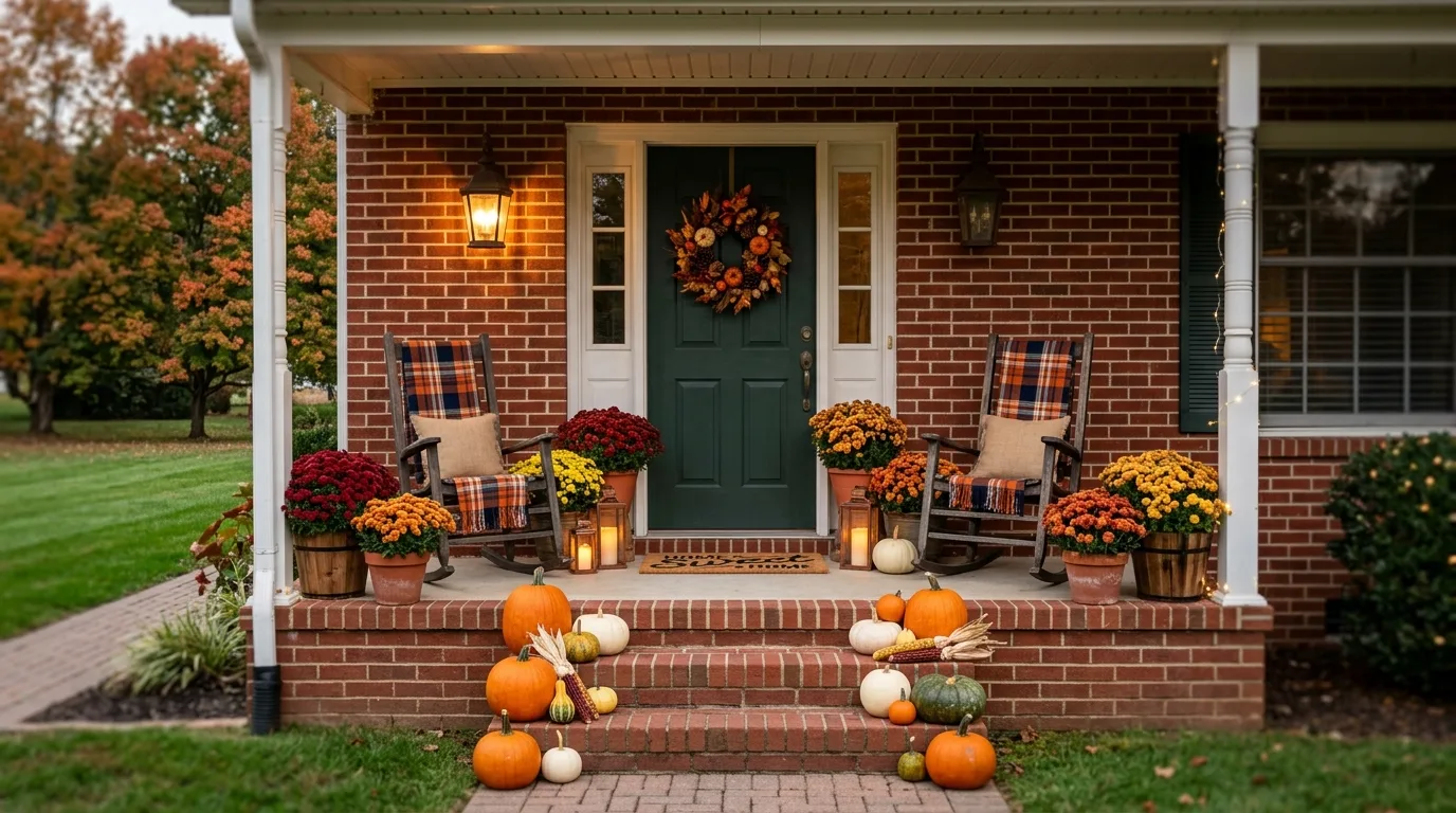 13 Welcoming Fall Porch Decor Ideas for Autumn Curb Appeal inspiration image 10