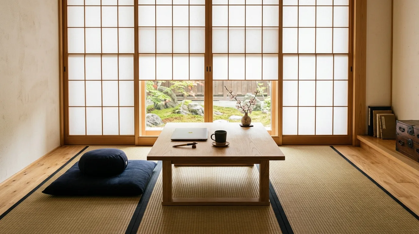 13 Zen Japandi Home Office Ideas for a Calm and Focused Environment inspiration image 3