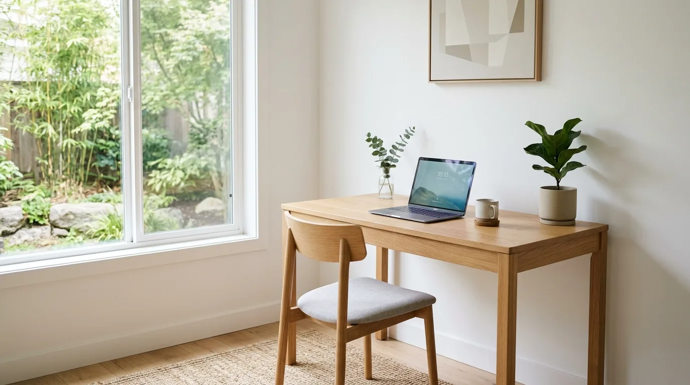 13 Zen Japandi Home Office Ideas for a Calm and Focused Environment inspiration image 11